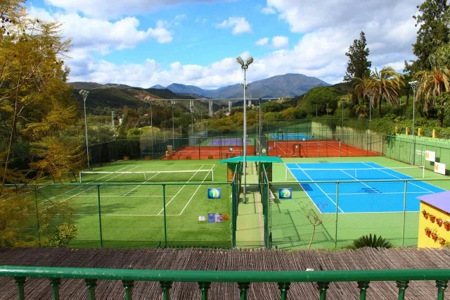Tennis courts aerial view