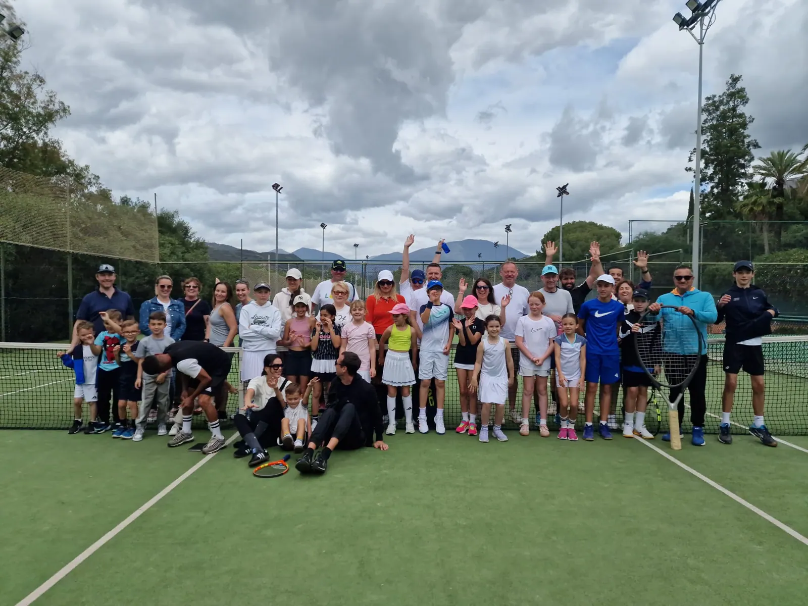 Group photo of the tennis school tournament